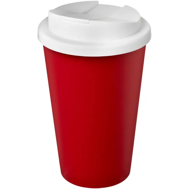 Americano® Eco 350 ml recycled tumbler with spill-proof lid - Unbranded Red White