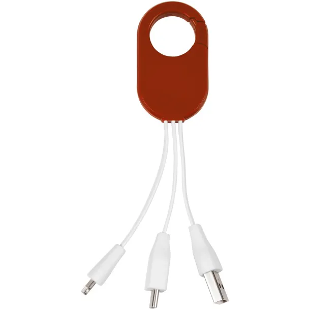 Troop 3-in-1 charging cable Red