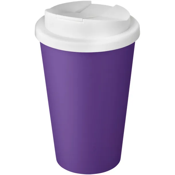 Americano® Eco 350 ml recycled tumbler with spill-proof lid - Unbranded Purple White