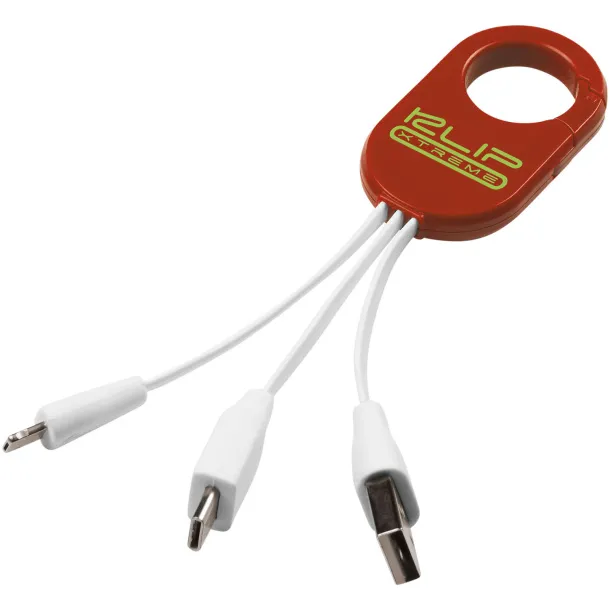 Troop 3-in-1 charging cable Red