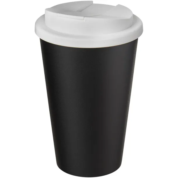 Americano® Eco 350 ml recycled tumbler with spill-proof lid White Crna