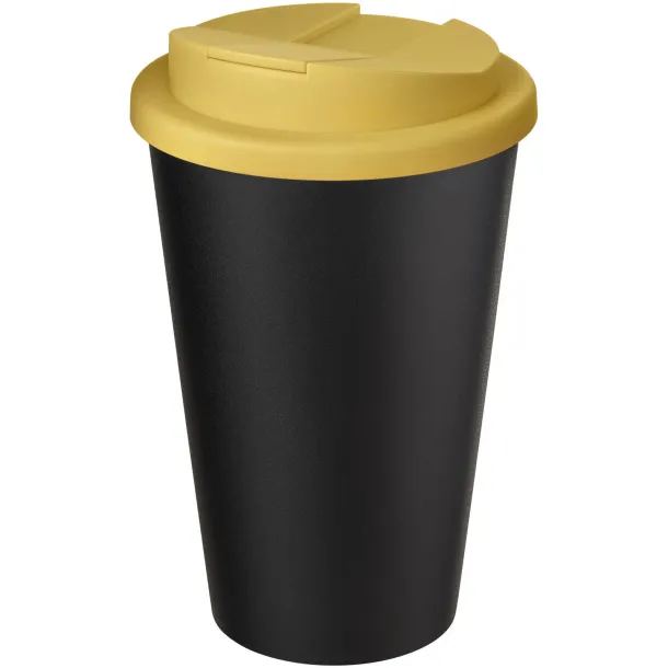 Americano® Eco 350 ml reciklirana šalica s poklopcem - Unbranded Žuta Solid black