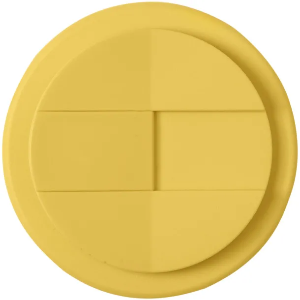 Americano® Eco 350 ml recycled tumbler with spill-proof lid Yellow Crna