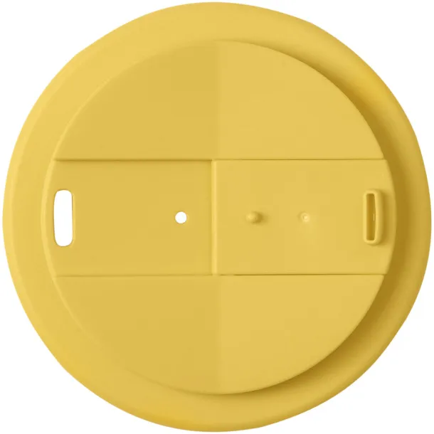 Americano® Eco 350 ml recycled tumbler with spill-proof lid Yellow Crna