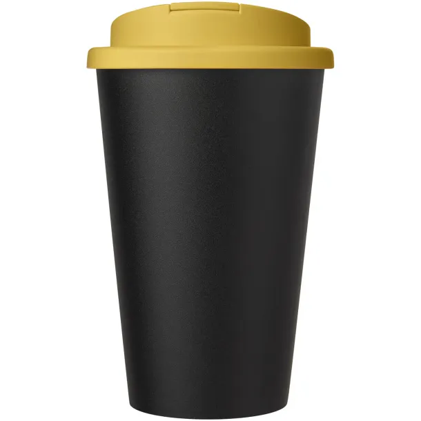 Americano® Eco 350 ml recycled tumbler with spill-proof lid Yellow Crna