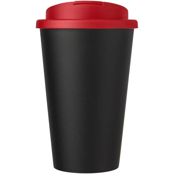 Americano® Eco 350 ml reciklirana šalica s poklopcem - Unbranded Crvena Solid black