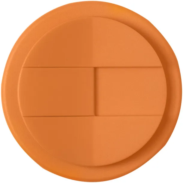 Americano® Eco 350 ml recycled tumbler with spill-proof lid Orange Crna