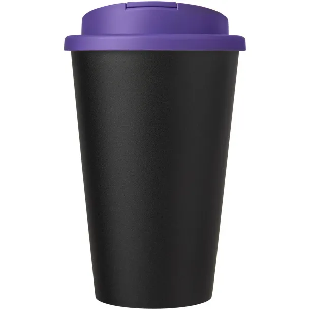 Americano® Eco 350 ml recycled tumbler with spill-proof lid - Unbranded Purple Solid black