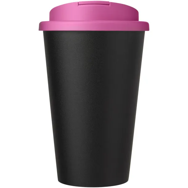 Americano® Eco 350 ml reciklirana šalica s poklopcem Transparent pink Solid black