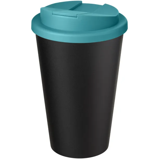 Americano® Eco 350 ml recycled tumbler with spill-proof lid Aqua blue Crna