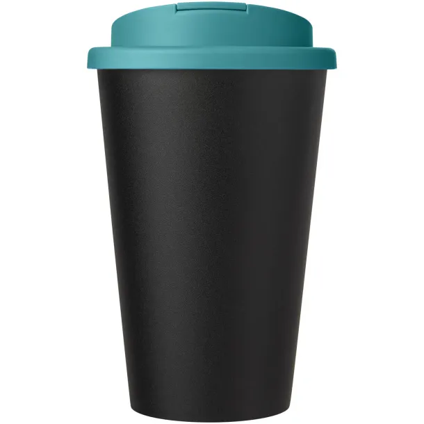 Americano® Eco 350 ml recycled tumbler with spill-proof lid Aqua blue Crna