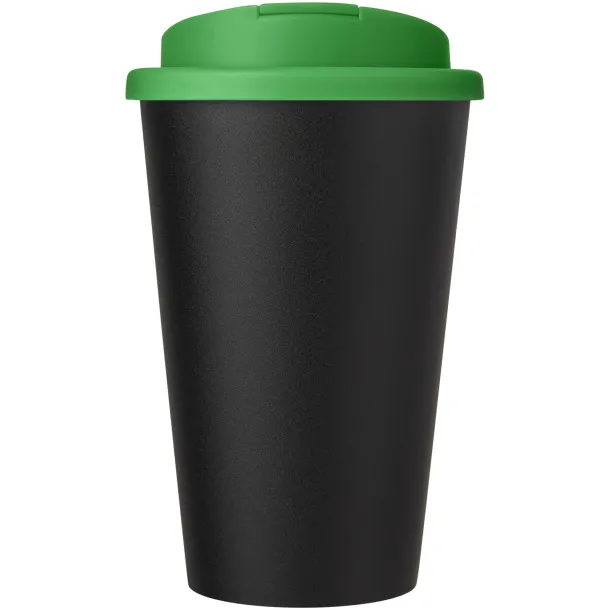 Americano® Eco 350 ml reciklirana šalica s poklopcem - Unbranded Zelena Solid black