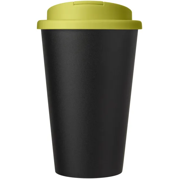 Americano® Eco 350 ml recycled tumbler with spill-proof lid Lime Crna