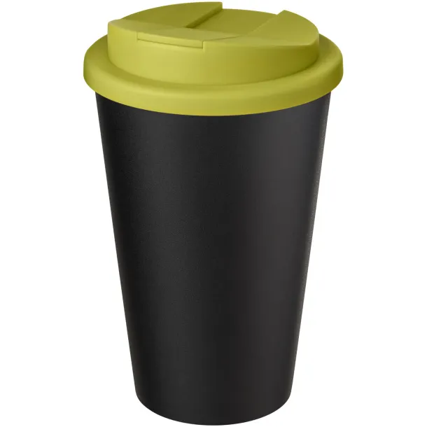 Americano® Eco 350 ml recycled tumbler with spill-proof lid Lime Crna