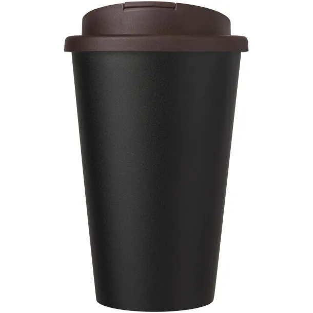 Americano® Eco 350 ml reciklirana šalica s poklopcem Smeđa Solid black