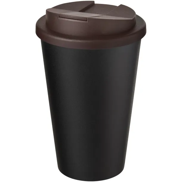 Americano® Eco 350 ml reciklirana šalica s poklopcem Smeđa Solid black