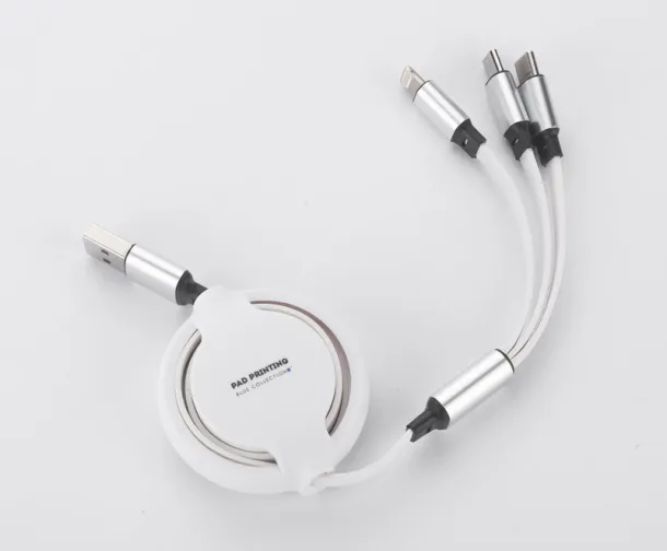 BALJO 3 in 1 USB cable biały