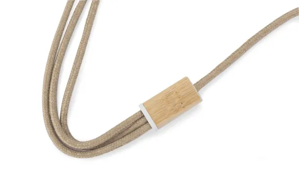 FLAX 3 in 1 USB cable Prirodna
