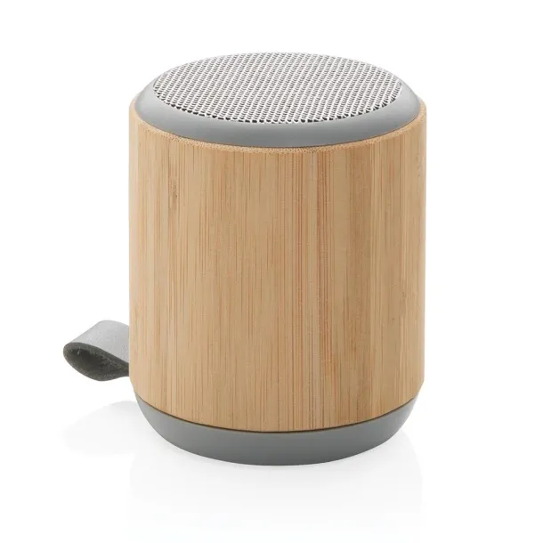  Bamboo and fabric 3W wireless speaker - XD Collection Brown 