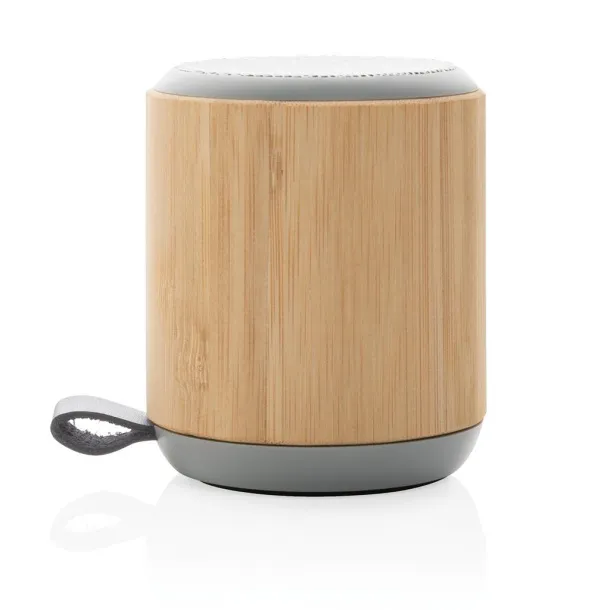  Bamboo and fabric 3W wireless speaker - XD Collection Brown 