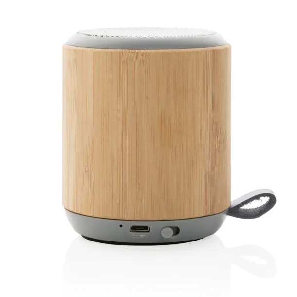  Bamboo and fabric 3W wireless speaker - XD Collection Brown 