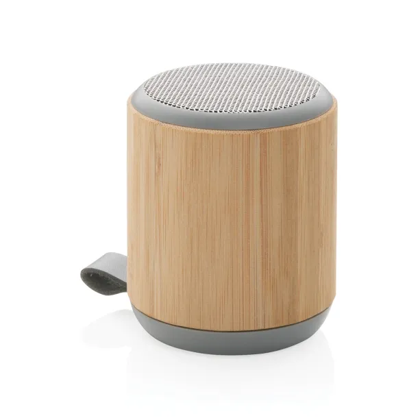  Bamboo and fabric 3W wireless speaker - XD Collection Brown 