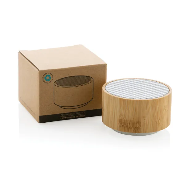  FSC® bamboo and RCS 3W wireless speaker - XD Collection White 