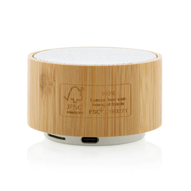  FSC® bamboo and RCS 3W wireless speaker - XD Collection White 