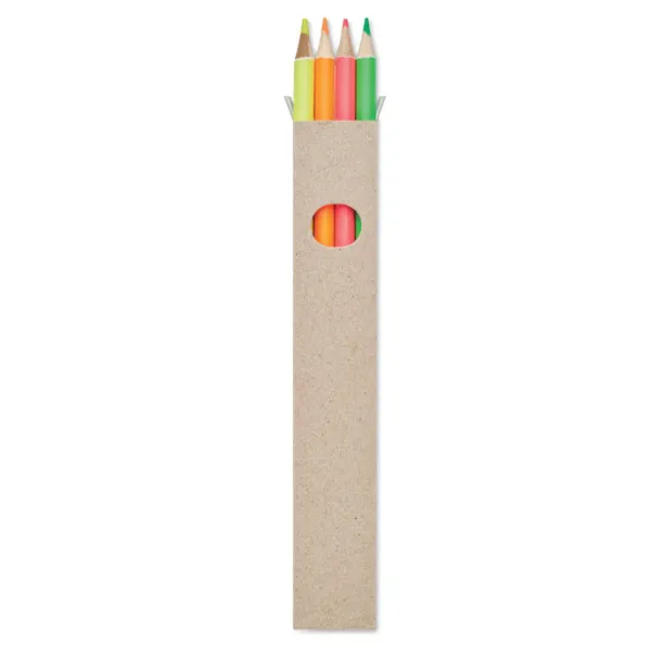 BOWY 4 highlighter pencils in box Multicolour