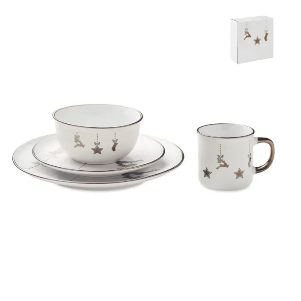 ERAMIK 4 piece ceramic place setting White