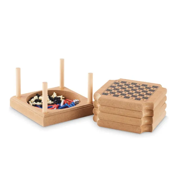 COASTGAME 4-piece coaster game set Wood