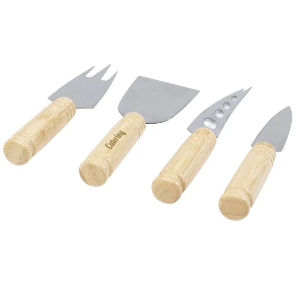 Cheds 4-piece bamboo cheese set - Bullet Natural