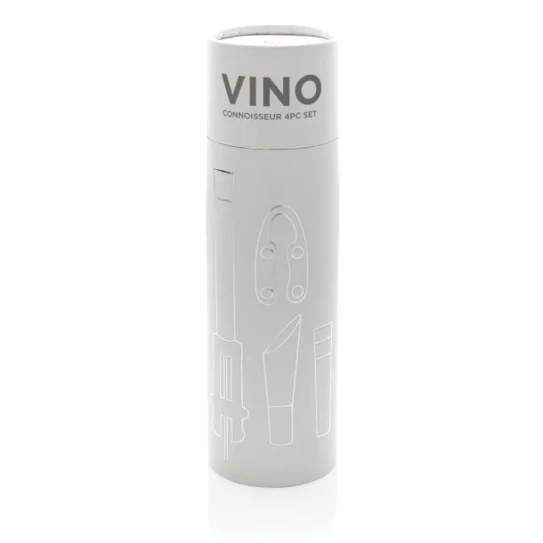  Vino Connoisseur 4pc set - XD Collection Silver 