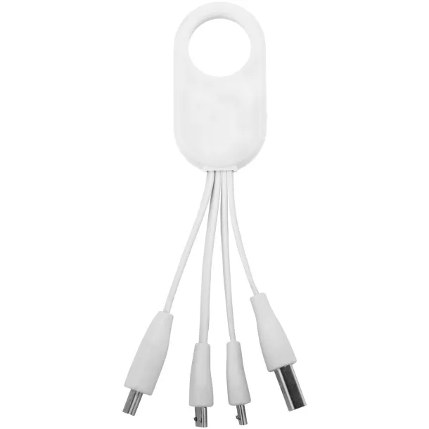 Troup 4-in-1 charging cable with type-C tip - Unbranded White