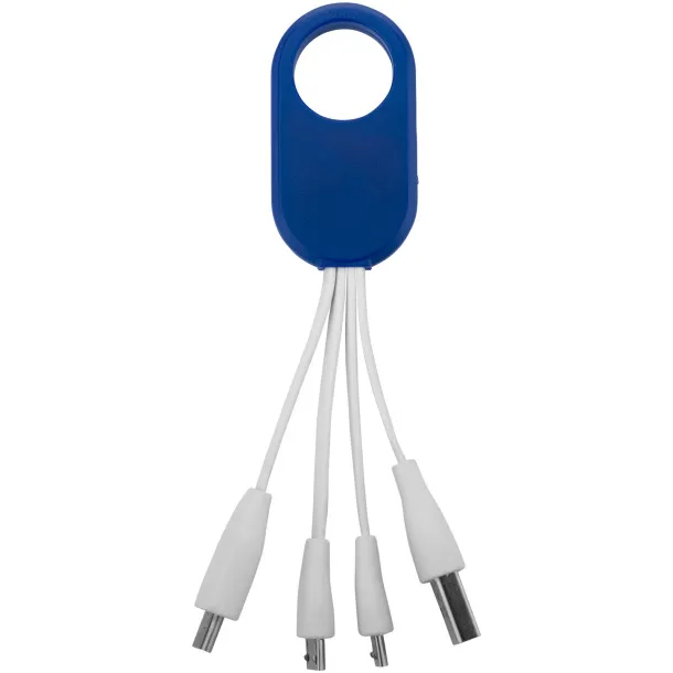 Troup 4-in-1 charging cable with type-C tip Royal blue