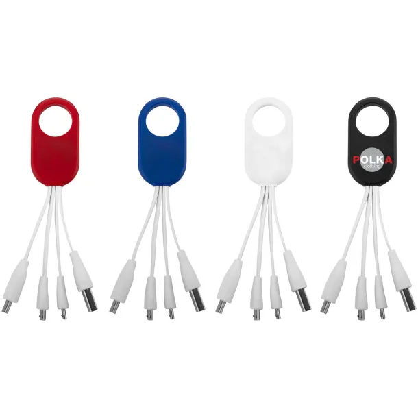 Troup 4-in-1 charging cable with type-C tip Crna