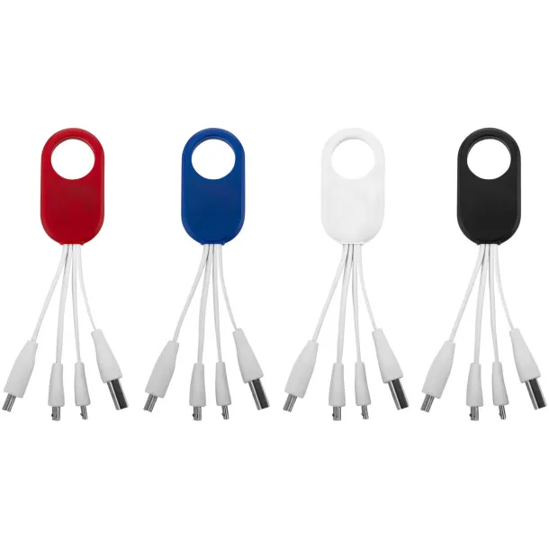 Troup 4-in-1 charging cable with type-C tip Crna