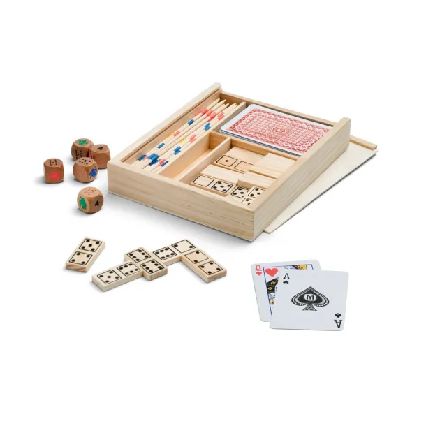 PLAYTIME 4-in-1 game set Light natural