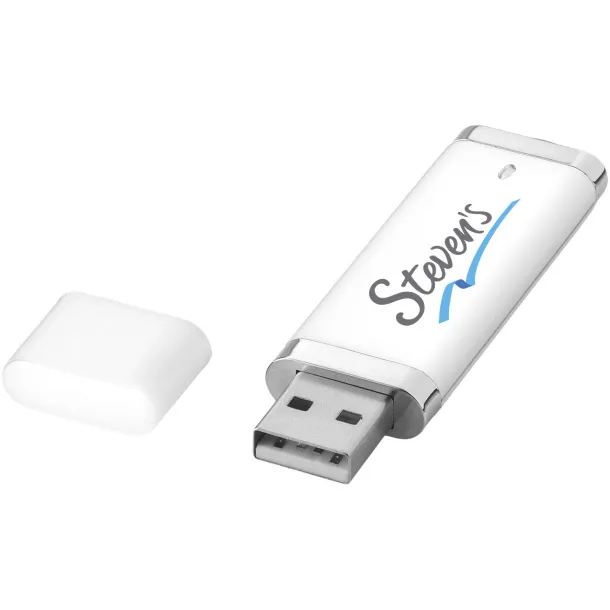 Flat 4GB USB flash drive - Unbranded White