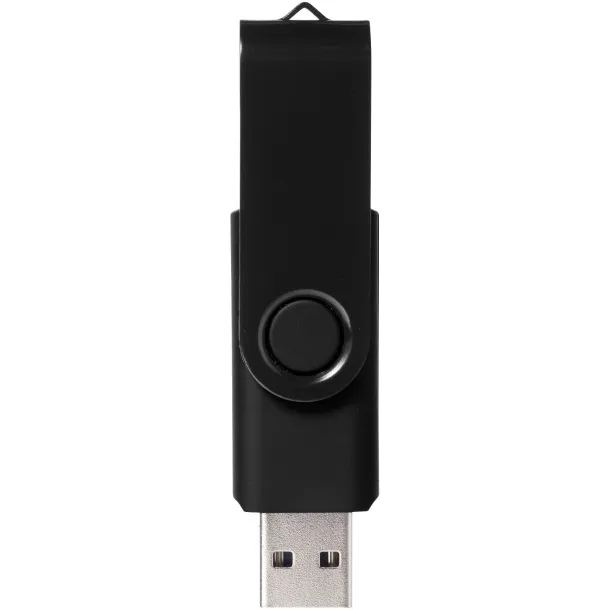 Rotate-metallic 4GB USB flash drive Solid black