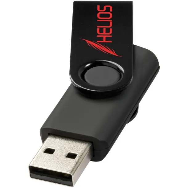 Rotate-metallic USB stick - 4 GB Crna