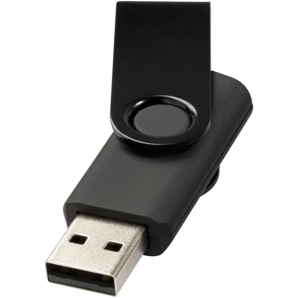 Rotate-metallic 4GB USB flash drive - Unbranded Solid black