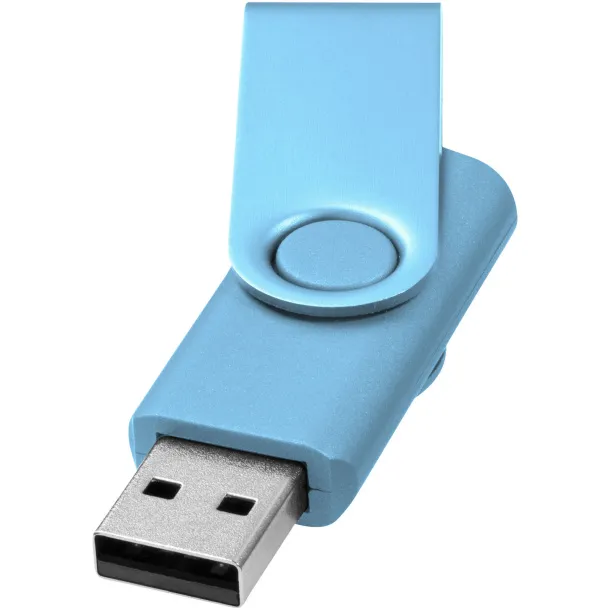 Rotate-metallic USB stick - 4 GB Plava