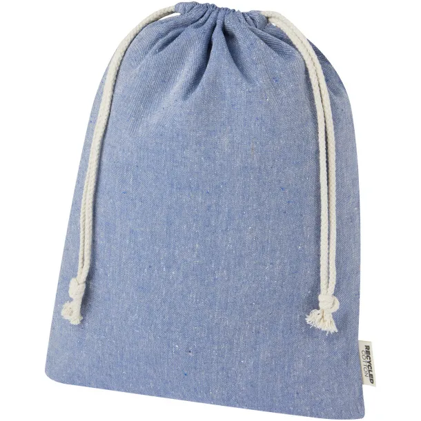 Pheebs 150 g/m² GRS recycled cotton gift bag large 4L Heather blue