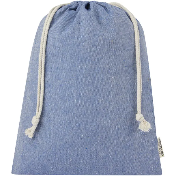 Pheebs 150 g/m² GRS recycled cotton gift bag large 4L Heather blue