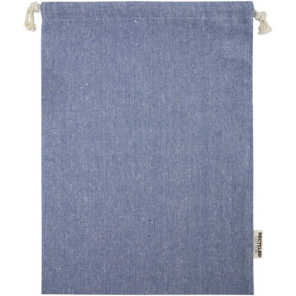 Pheebs 150 g/m² GRS recycled cotton gift bag large 4L Heather blue