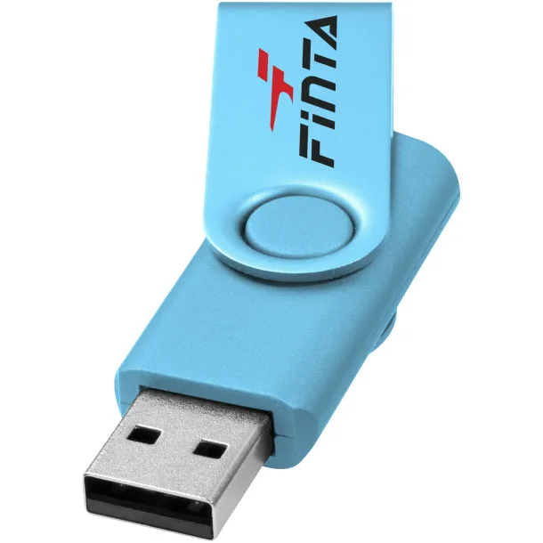 Rotate-metallic USB stick - 4 GB Plava
