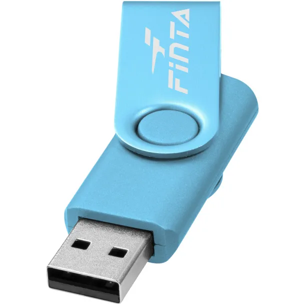 Rotate-metallic USB stick - 4 GB Plava
