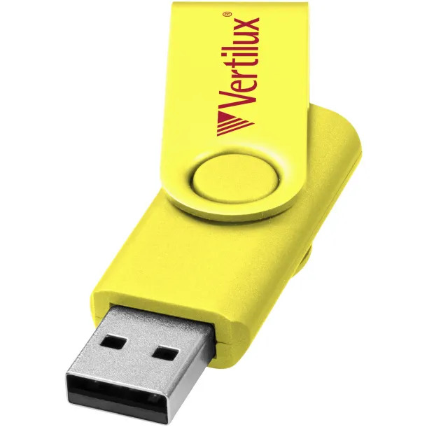 Rotate-metallic USB stick - 4 GB Žuta