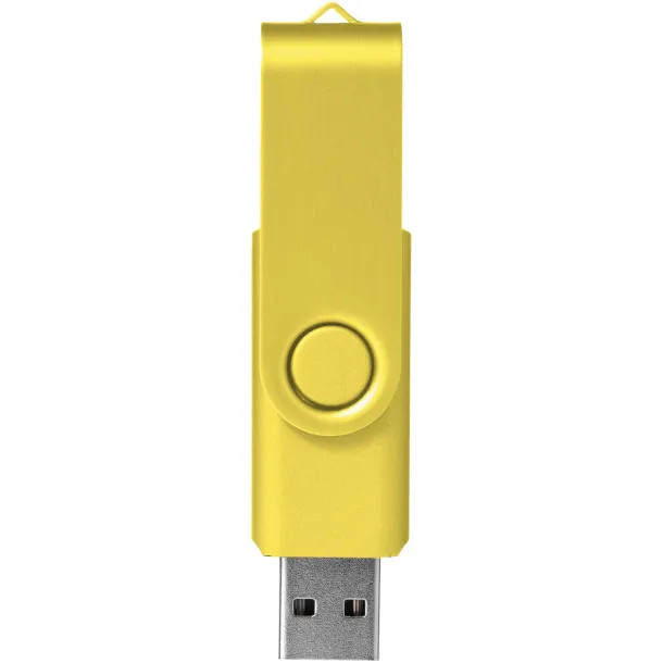 Rotate-metallic USB stick - 4 GB Žuta